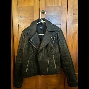 American Eagle Vegan leather black jacket